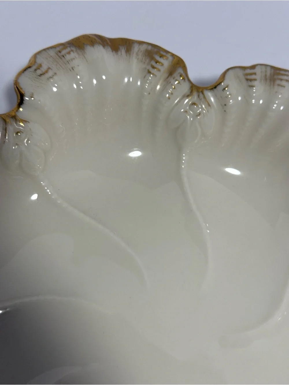 Vintage Lenox 24K Gold Trim 6-Well Oyster Plate 10